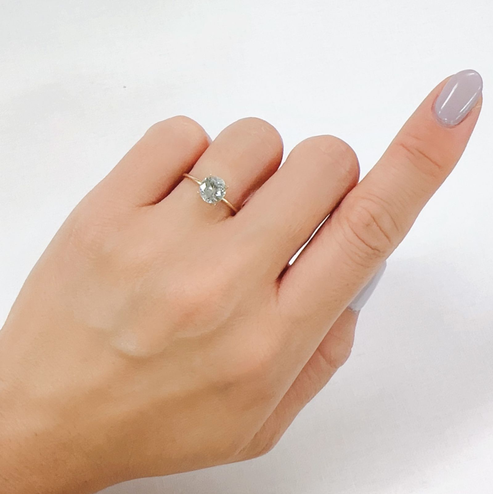 アングレサイト(宝石名アングレサイト)モロッコ産 2.176ct ソ付(日独)[230823287]6.52x6.7mm前後