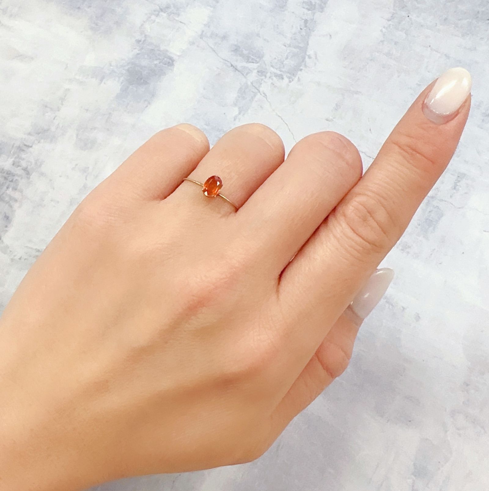 オレンジカイヤナイト ネパール産 0.60ct[230220583]5.8x4mm前後
