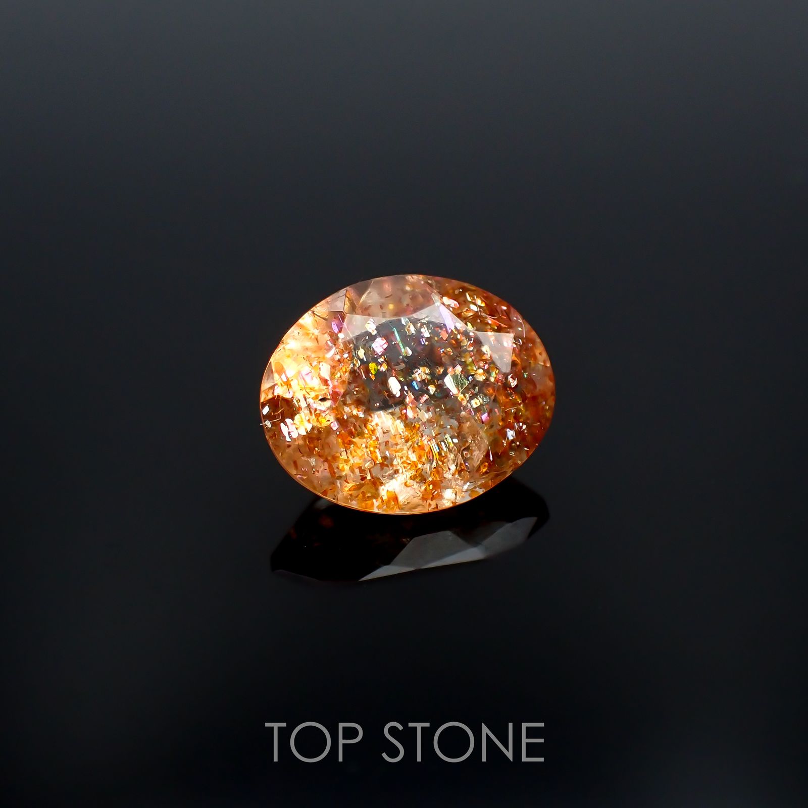 イリュージョンサンストーン インド産 2.15ct[221219256]9.9x8mm前後