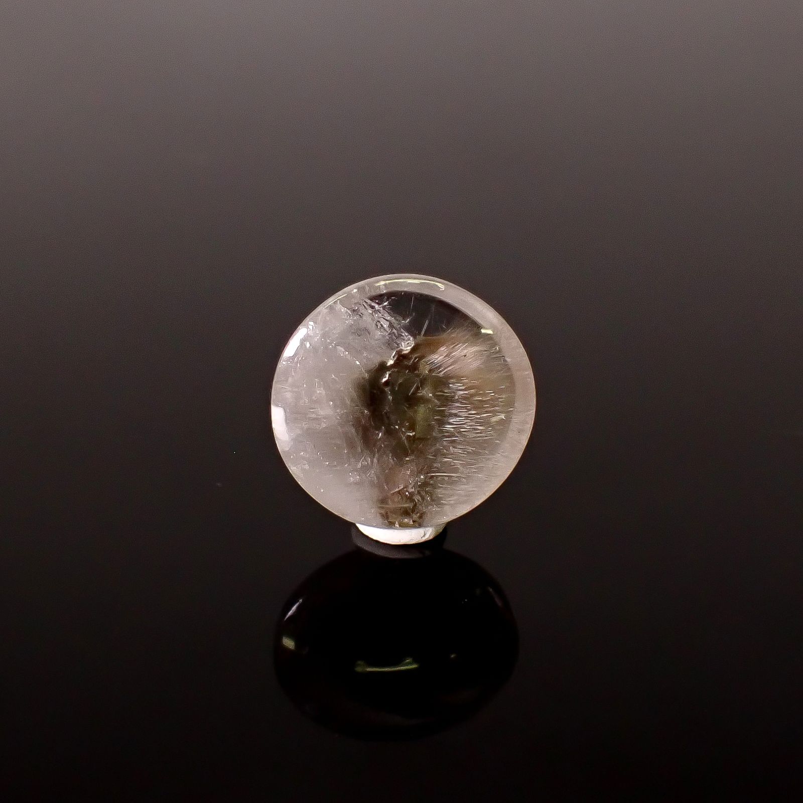 プラチナクォーツ ブラジル産 15.93ct / 18.4x18.3mm前後 [260131613]