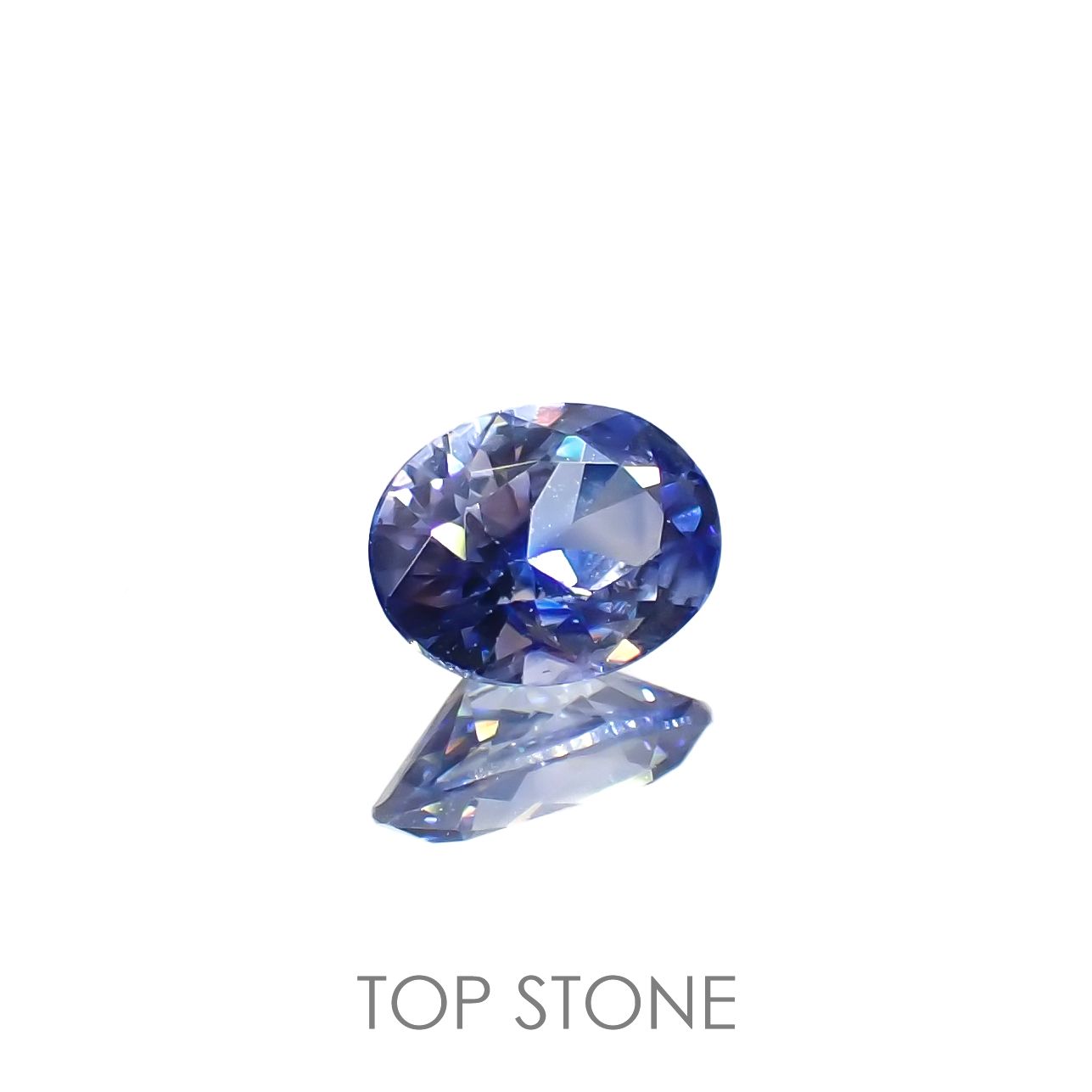 バイカラーサファイア(宝石名サファイア)スリランカ/マダガスカル産 0.64ct 識別済[220817433]6.1x4.6mm前後