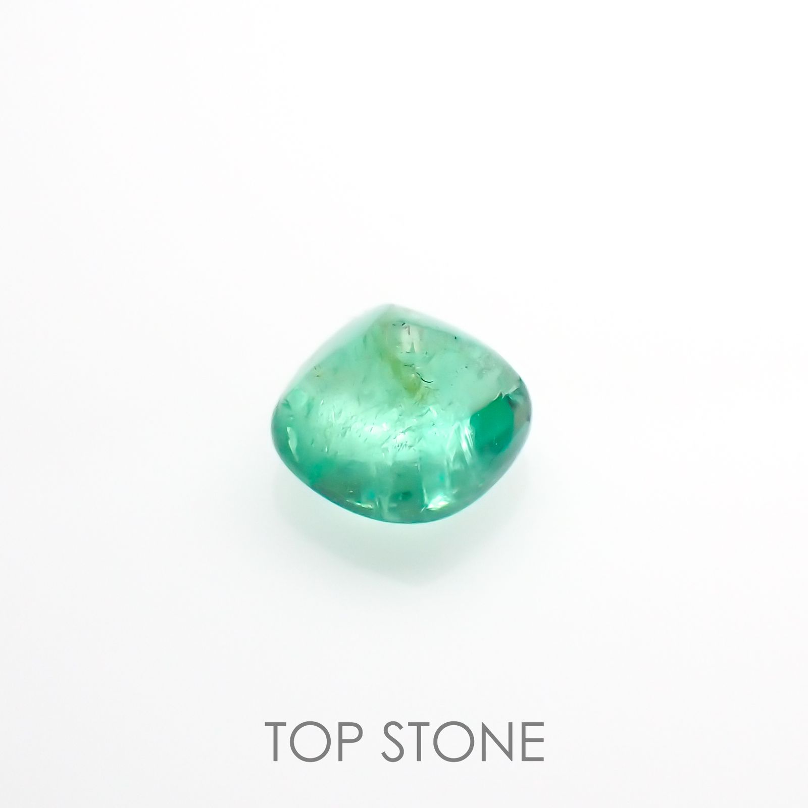◇シュガーローフカット◇エメラルド(宝石名エメラルド)コロンビア産 0.52ct 識別済[220115199]4.7x4.7mm前後