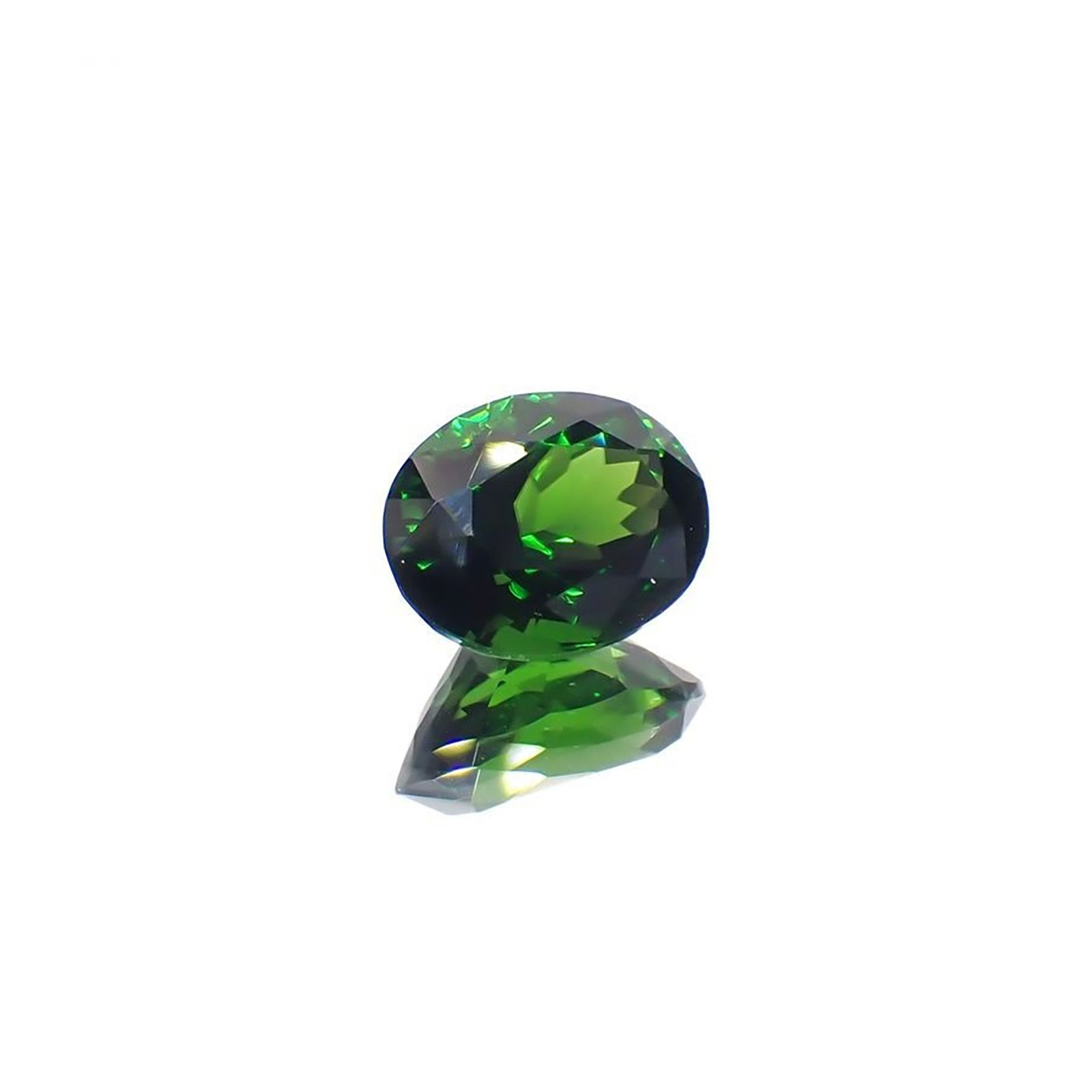クロムトルマリン(宝石名クロム・トルマリン)タンザニア産 ソ付(彩珠) 2.793ct / 10x7.7mm前後 [221119037]