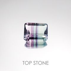 バイカラーフローライト ブラジル産 ルース 3.86ct[20128508]10.1×7.9mm前後