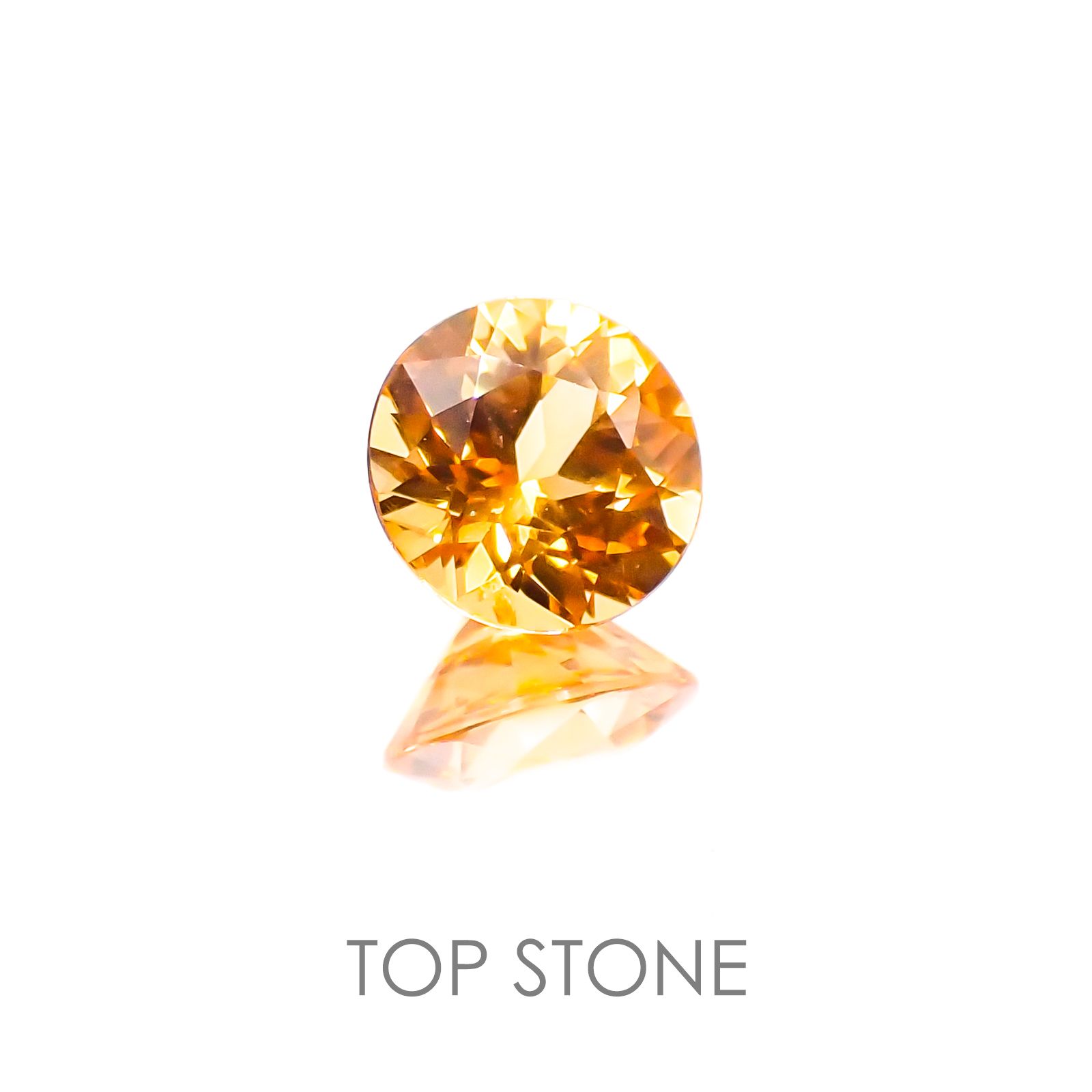 スペサルティンガーネット マンダリンオレンジカラー(宝石名スペサルティン・ガーネット) ケニア産 0.69ct 識別済[20118101]5.4×5.4mm前後