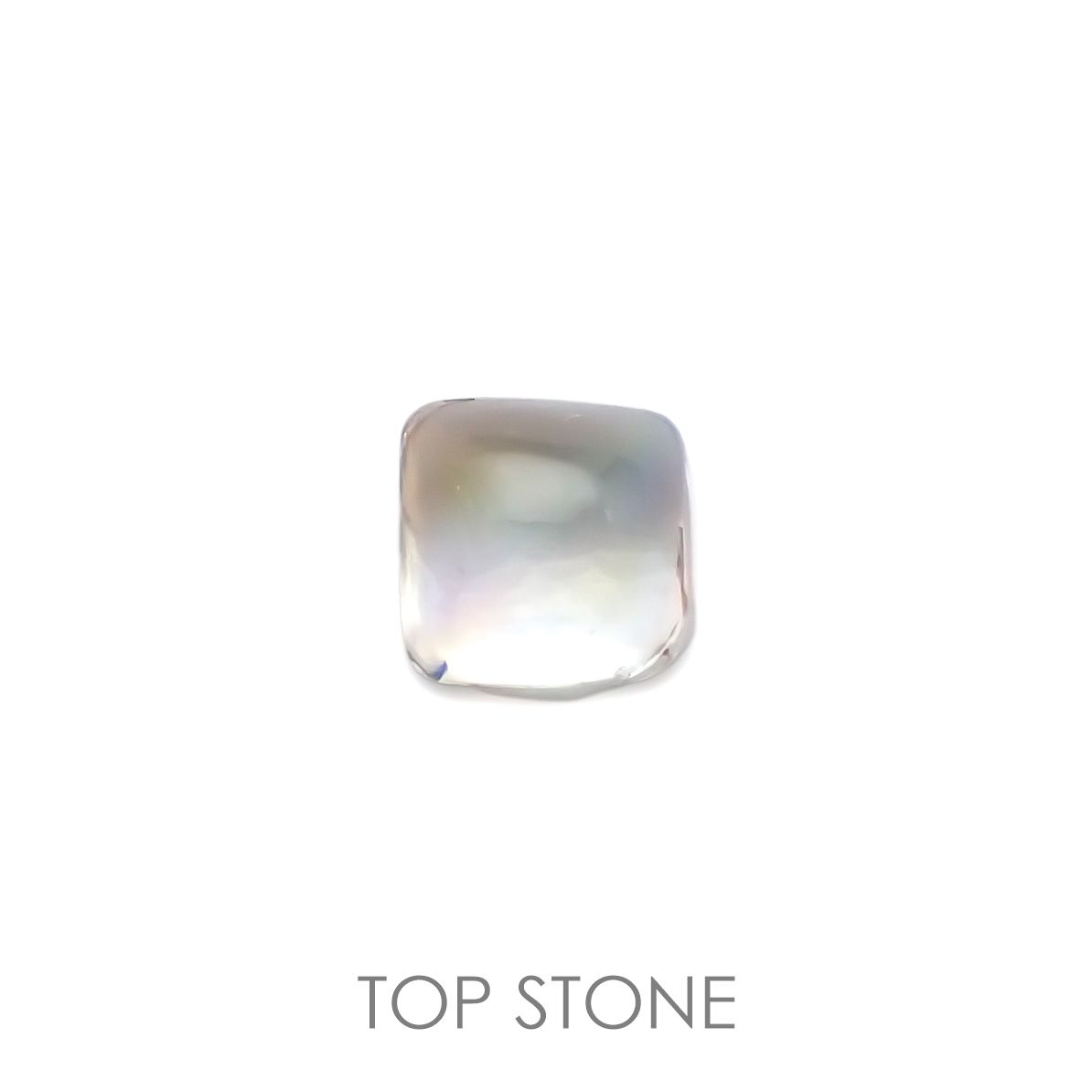 ◇バフカット◇レインボームーンストーン(宝石名ラブラドライト)マダガスカル産 0.79ct 識別済[220515910]5.2x5.3mm前後