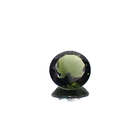 モルダバイト(宝石名モルダバイト)発見地：旧チェコスロバキア 5.60ct 識別済[231224828]12.9x12.9mm前後