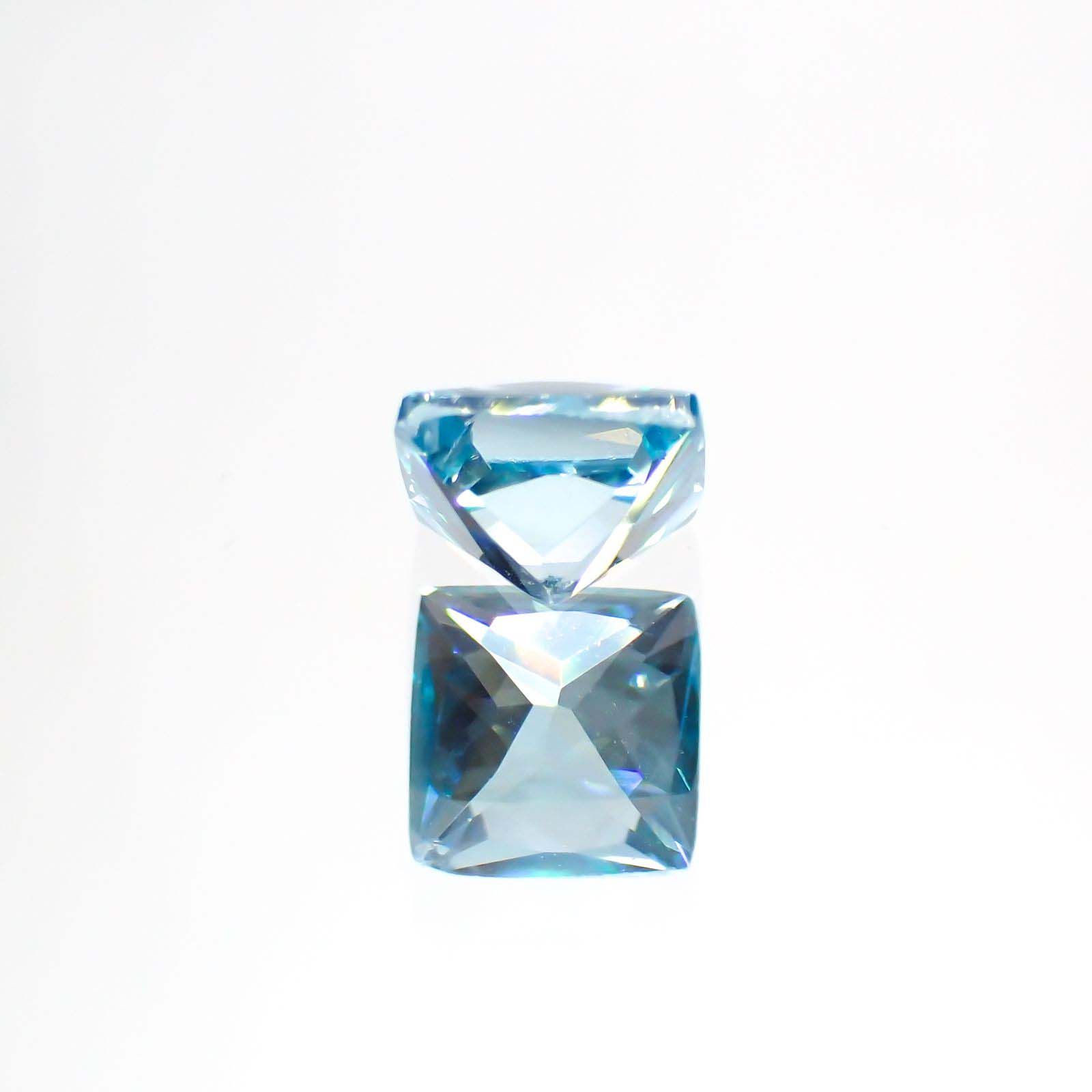 ◇プリンセスカット◇ブルージルコン(宝石名ジルコン)カンボジア産 1.00ct 識別済[220113991]5.1x5.1mm前後