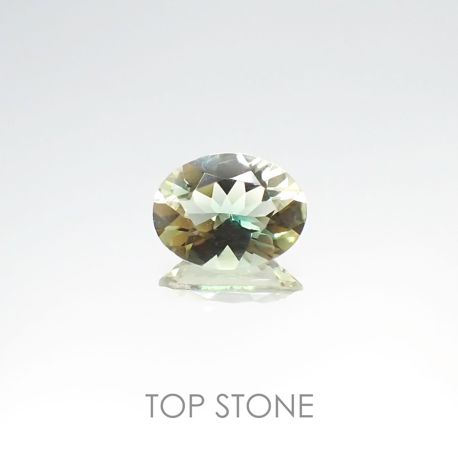 バイカラーオレゴンサンストーン アメリカ産 ルース 1.3ct[20106333]8.9×6.8mm前後