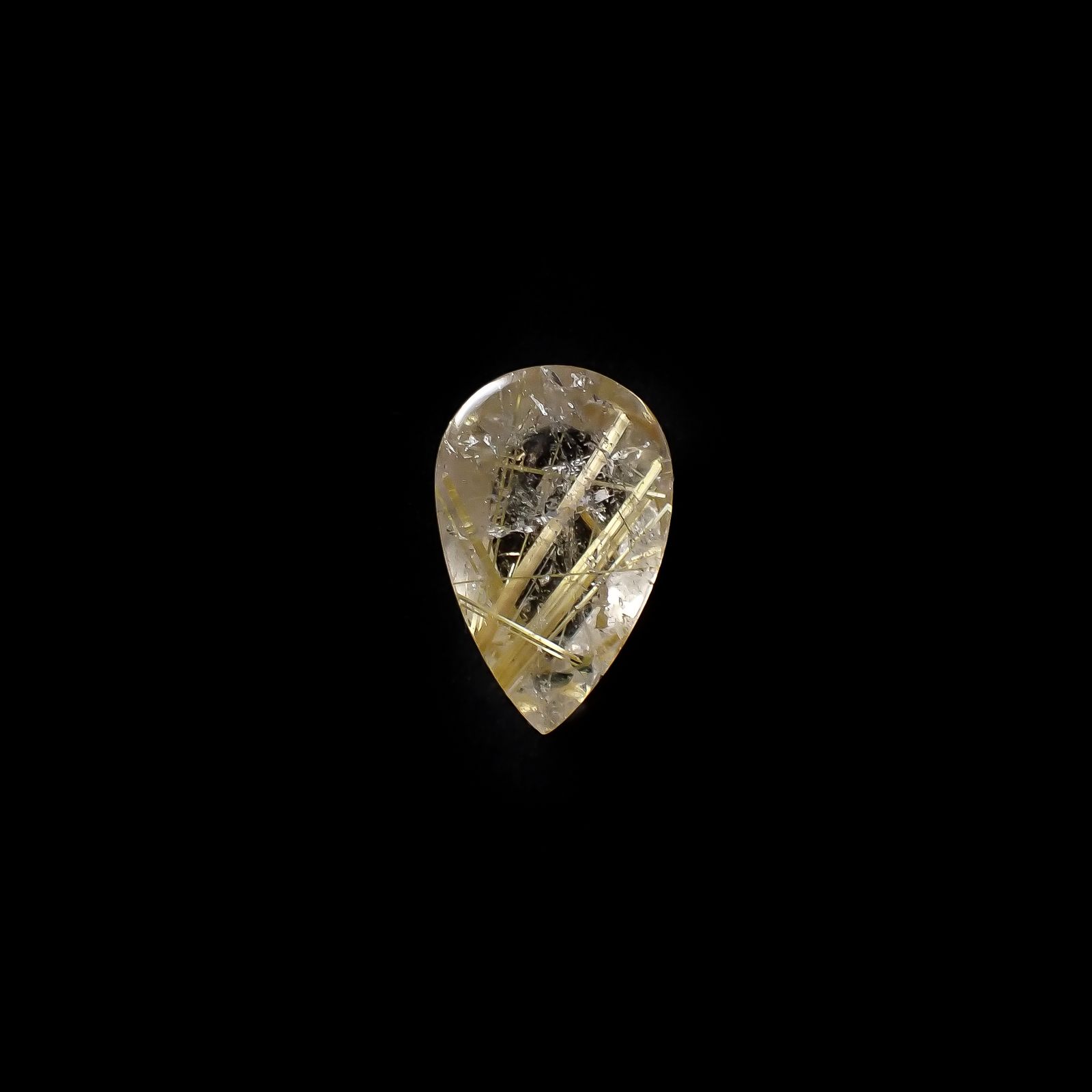 太陽ルチルクォーツ ブラジル産 4.24ct[240427302]14.7x9.5mm前後