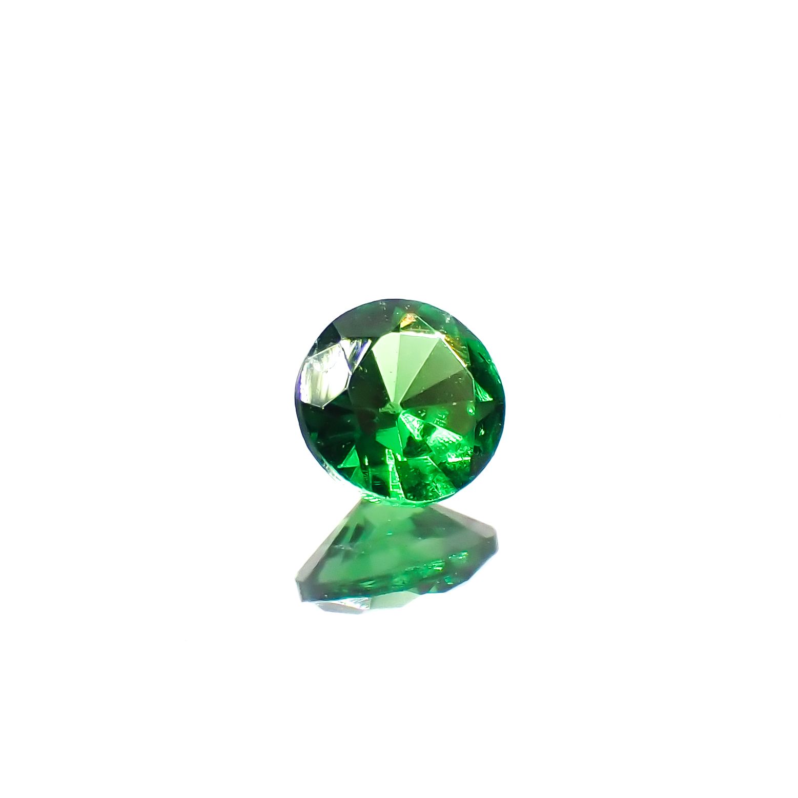 ツァボライト(宝石名グリーン グロッシュラー・ガーネット)タンザニア産 0.13ct 識別済[240226096]3.1x3.1mm前後