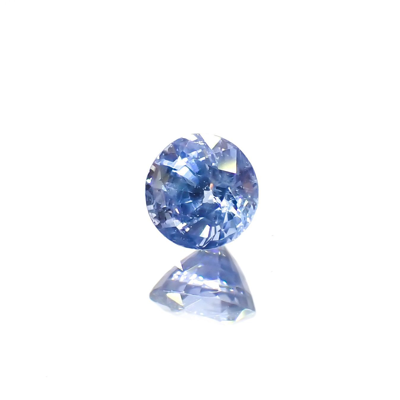 アイスブルーサファイア(宝石名サファイア)スリランカ/マダガスカル産 0.40ct 識別済[220515958]4.2x4.1mm前後
