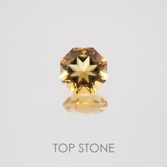 <ランダムセレクト1個販売> ◇オクタゴンカット◇シトリンSA(宝石名シトリン) ブラジル産 0.27ct前後 識別済[21029581]4×4mm前後