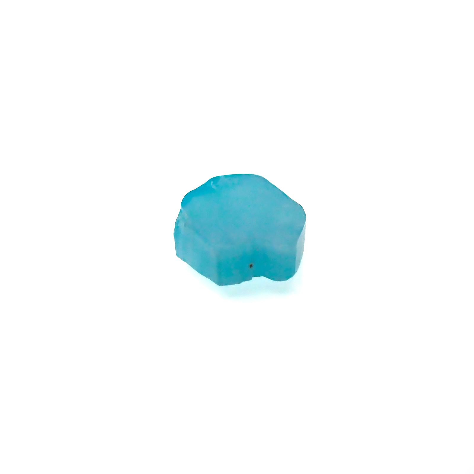パライバトルマリン 原石スライス ブラジル・パライバ州バターリャ鉱山産 1.55ct / 6.4x7.2mm前後 [251016502]