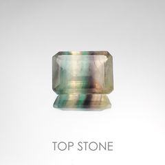 パーティカラーフローライト(宝石名パーティカラード・フルオライト) ブラジル産 8.57ct 識別済[20128511]13.8×10mm前後