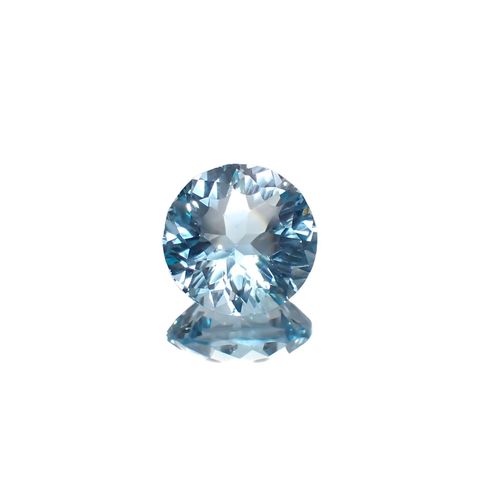 ◇カスタムカット◇ブルートパーズ ブラジル産 4.35ct [251219324]9.9x9.9mm前後
