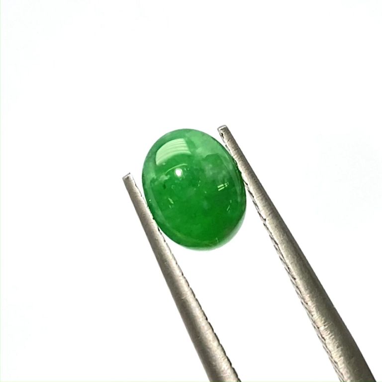 翡翠(宝石名ジェダイト(翡翠))ビルマ産 1.037ct ソ付[221219578]7x5 