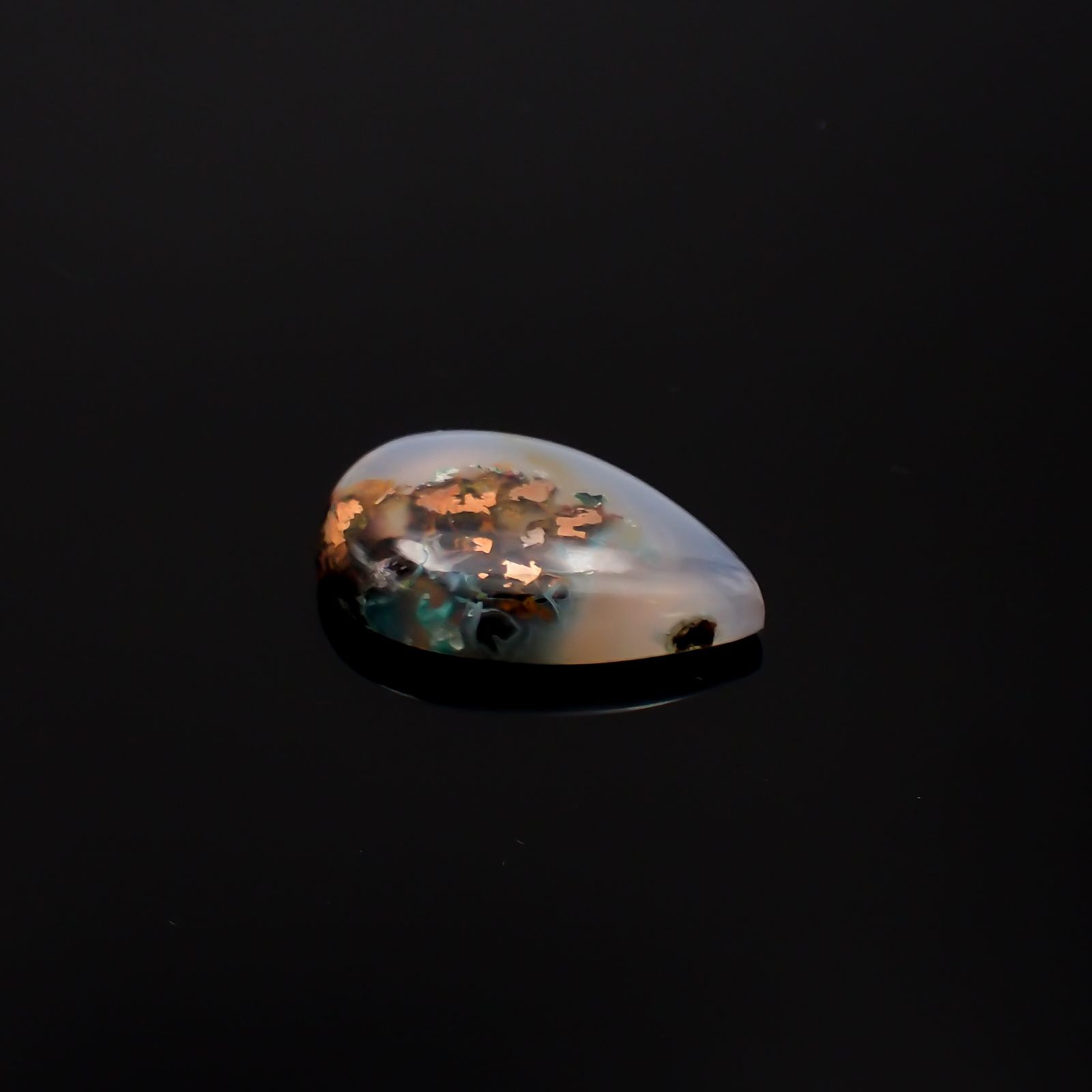 コッパークリソコラインカルセドニー インドネシア産 22.95ct[230722644]26.4x16.9mm前後