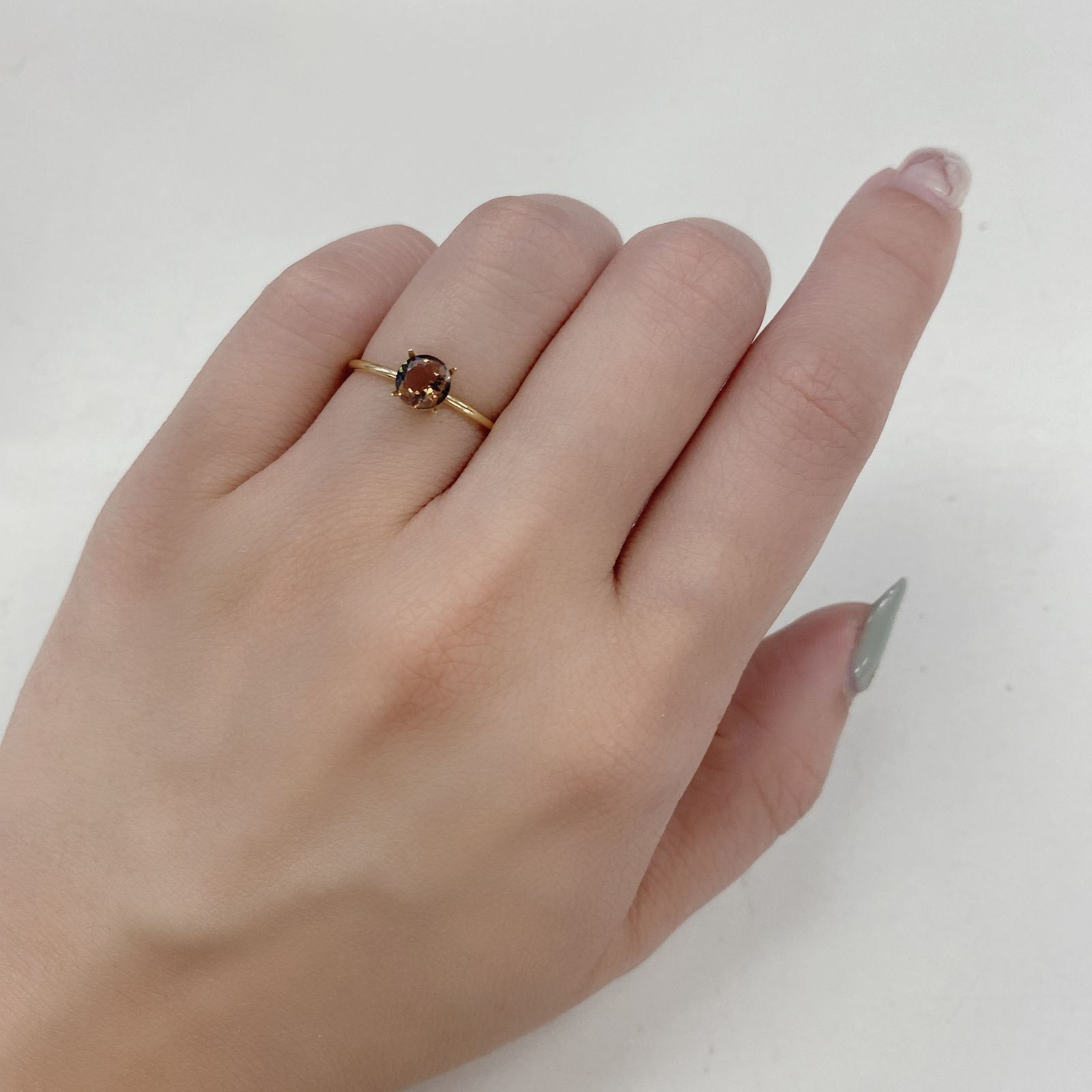 バイカラートルマリン ブラジル・アフリカ産 ルース 0.57ct[210410460]5.6×5.5mm前後