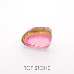 ウォーターメロントルマリン 原石スライス  ブラジル産 4.39ct[221018622]12.6x8.2mm前後