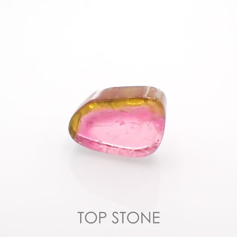 ウォーターメロントルマリン 原石スライス  ブラジル産 4.39ct[221018622]12.6x8.2mm前後