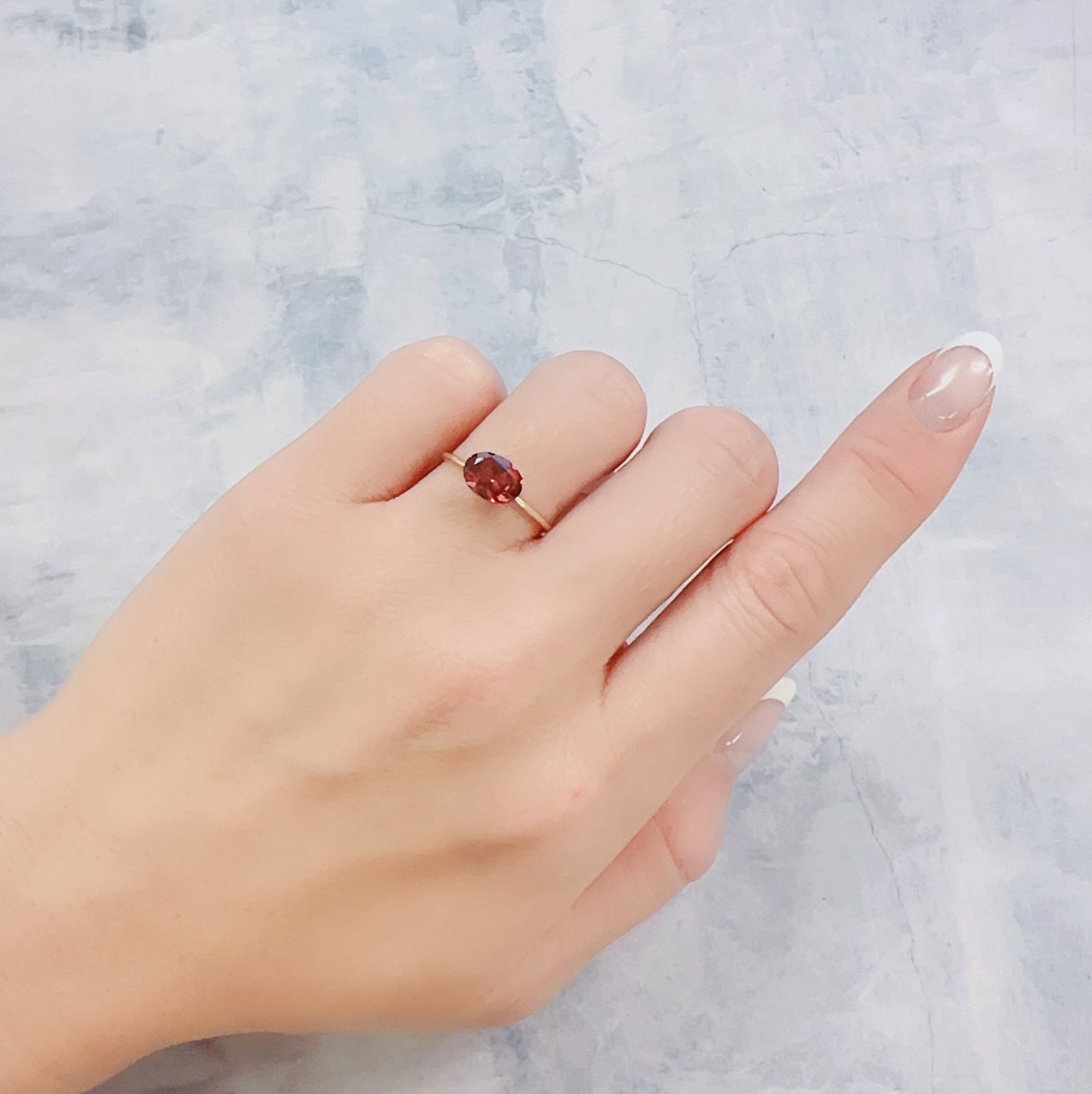 パイロープアルマンディンガーネット(宝石名パイロープ アルマンディン・ガーネット)ブラジル産 1.44ct 識別済[221219542]8x6mm前後