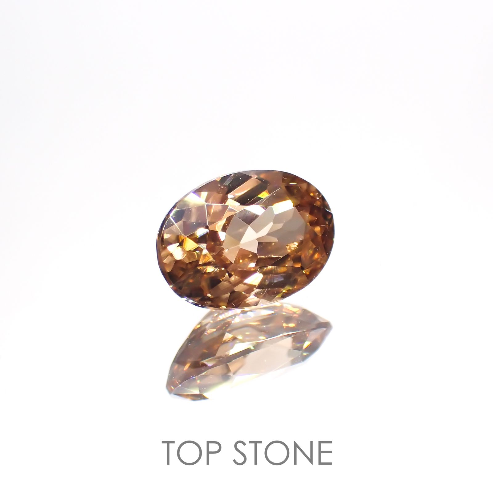 オレンジジルコン(宝石名ジルコン) スリランカ/カンボジア産 1.48ct 識別済[21038241]7.5×5.4mm前後