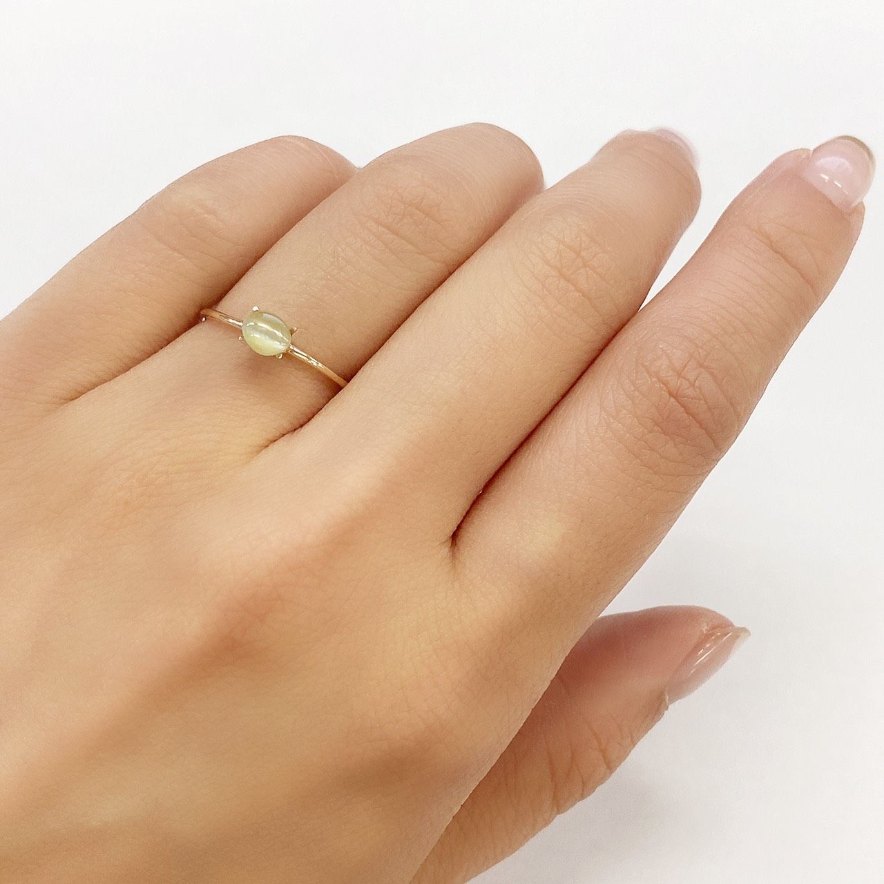 クリソベリルキャッツアイ(宝石名クリソベリル・キャッツアイ) スリランカ産 0.61ct 識別済[210711486]5×3.9mm前後