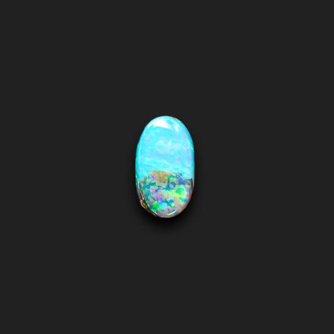 ボルダーオパール 原石磨き オーストラリア産 0.74ct[231225148]7.6x4.5mm前後