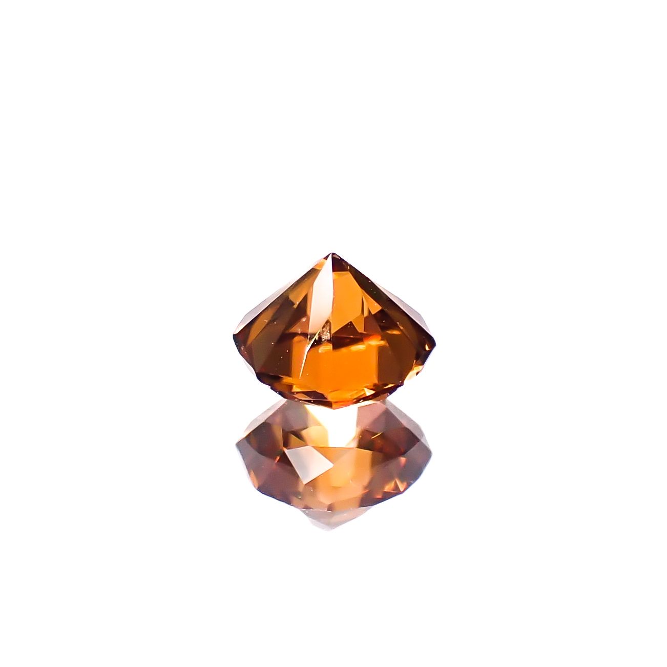 ◇オクタゴンカット◇オレンジジルコン(宝石名ジルコン)スリランカ/カンボジア産 0.43ct 識別済[241129490]3.9x3.9mm前後