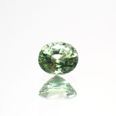 グリーンクリソベリル(宝石名クリソベリル)スリランカ/マダガスカル産 0.38ct 識別済[220114478]4.4x3.7mm前後