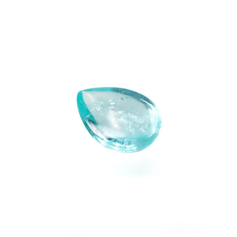 パライバトルマリン(宝石名トルマリン/別名パライバ・トルマリン)ブラジル・キントス鉱山産 0.568ct ソ付(宝貴協)[221018760]6.8x4.9mm前後