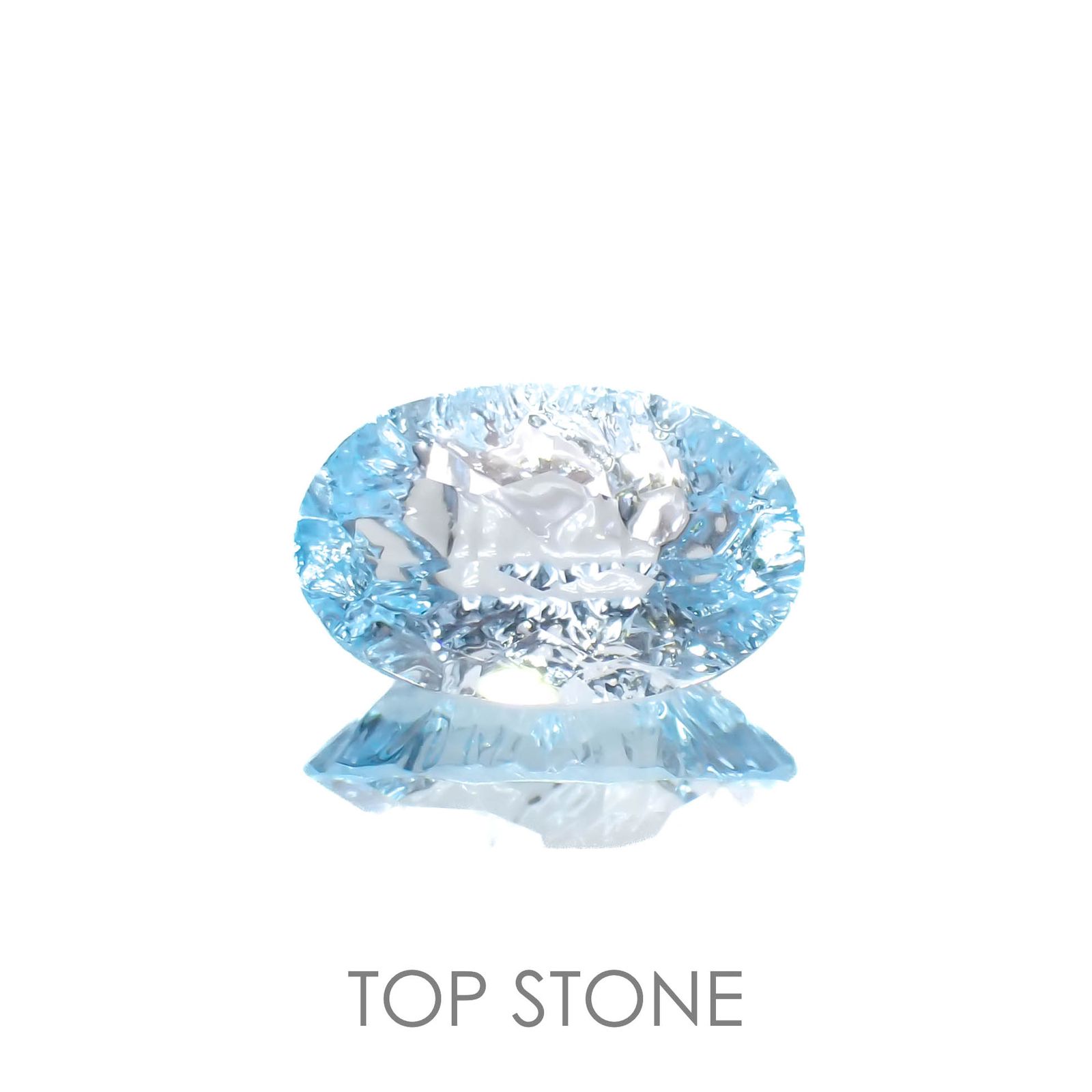 ◇カスタムカット◇ブルートパーズ ブラジル産 3.70ct[221219342]12.1x8.1mm前後