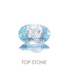 ◇カスタムカット◇ブルートパーズ ブラジル産 3.70ct[221219342]12.1x8.1mm前後