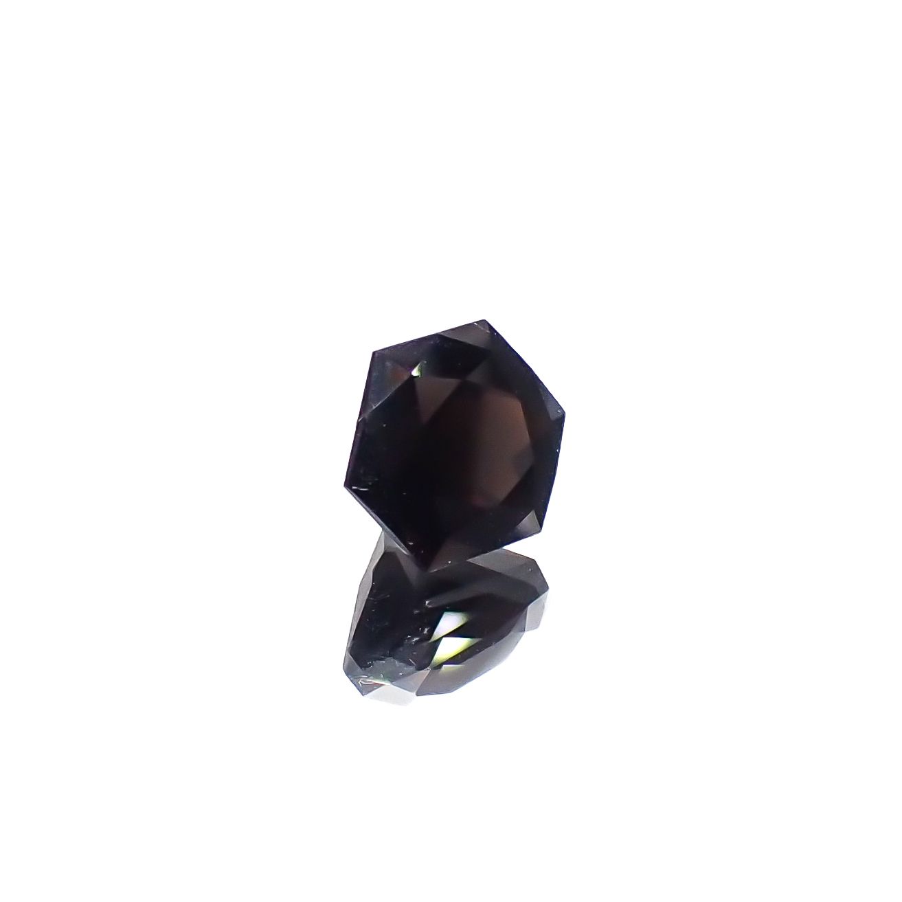◇ヘキサゴンカット◇モリオン チベット産 1.53ct[240427364]7x6.9mm前後