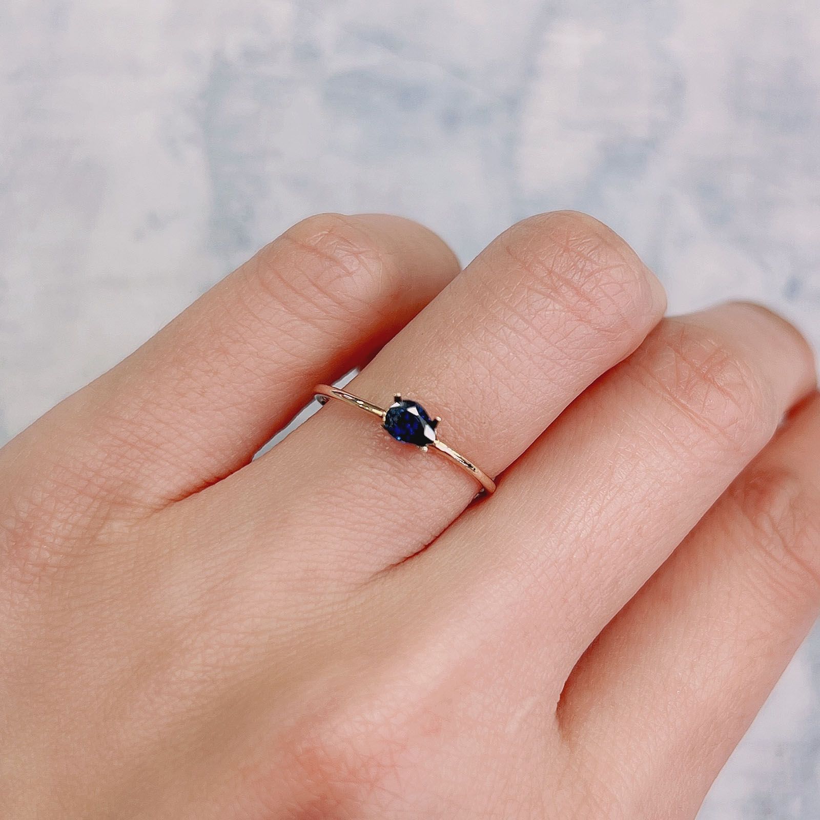 ゴールドシーンサファイア非加熱(宝石名シーン・サファイア) ケニア産 0.28ct 識別済[20117122]4.5×3.4mm前後
