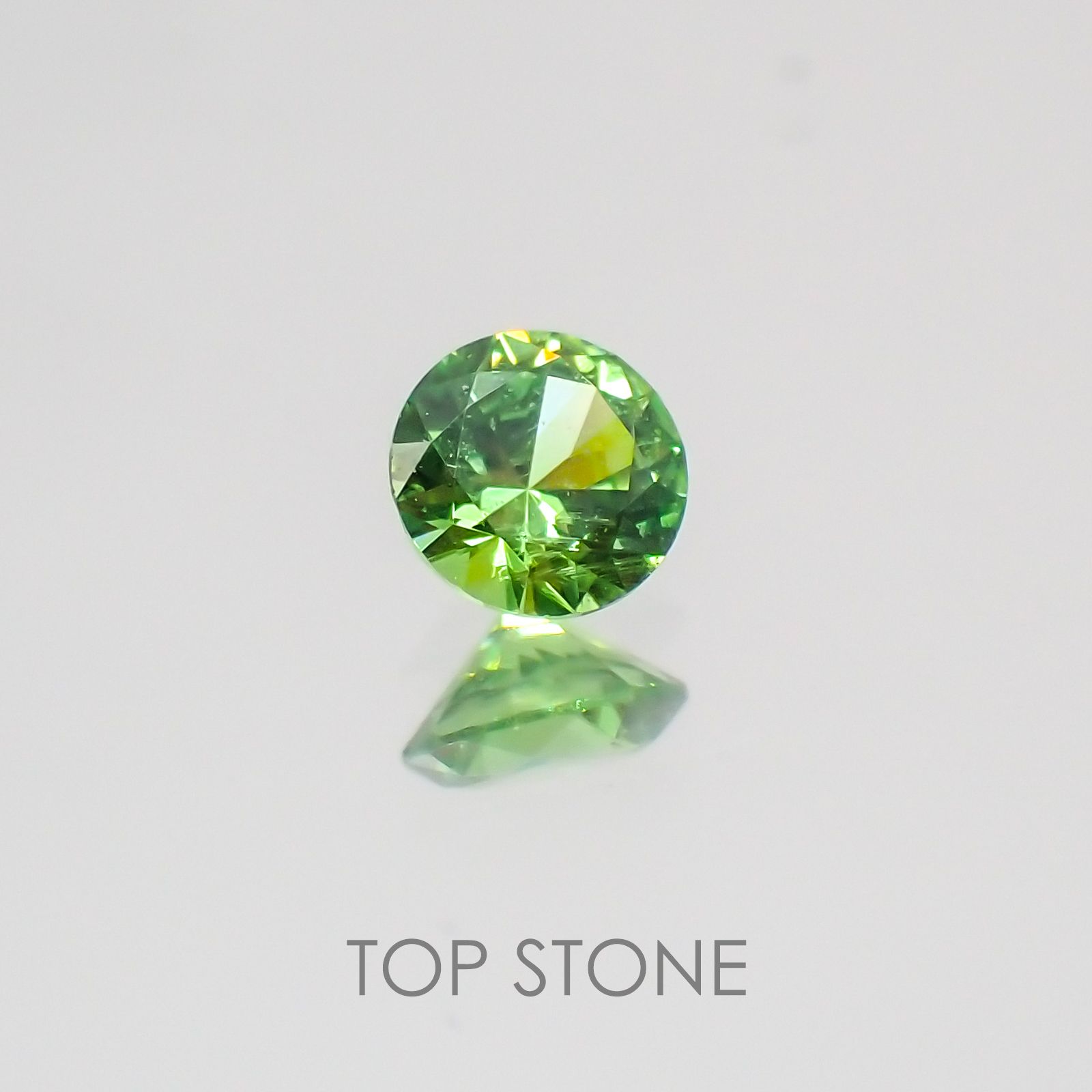 デマントイドガーネット(宝石名デマントイド・ガーネット) ロシア産 0.11ct 識別済[20063041]2.9×2.9mm前後
