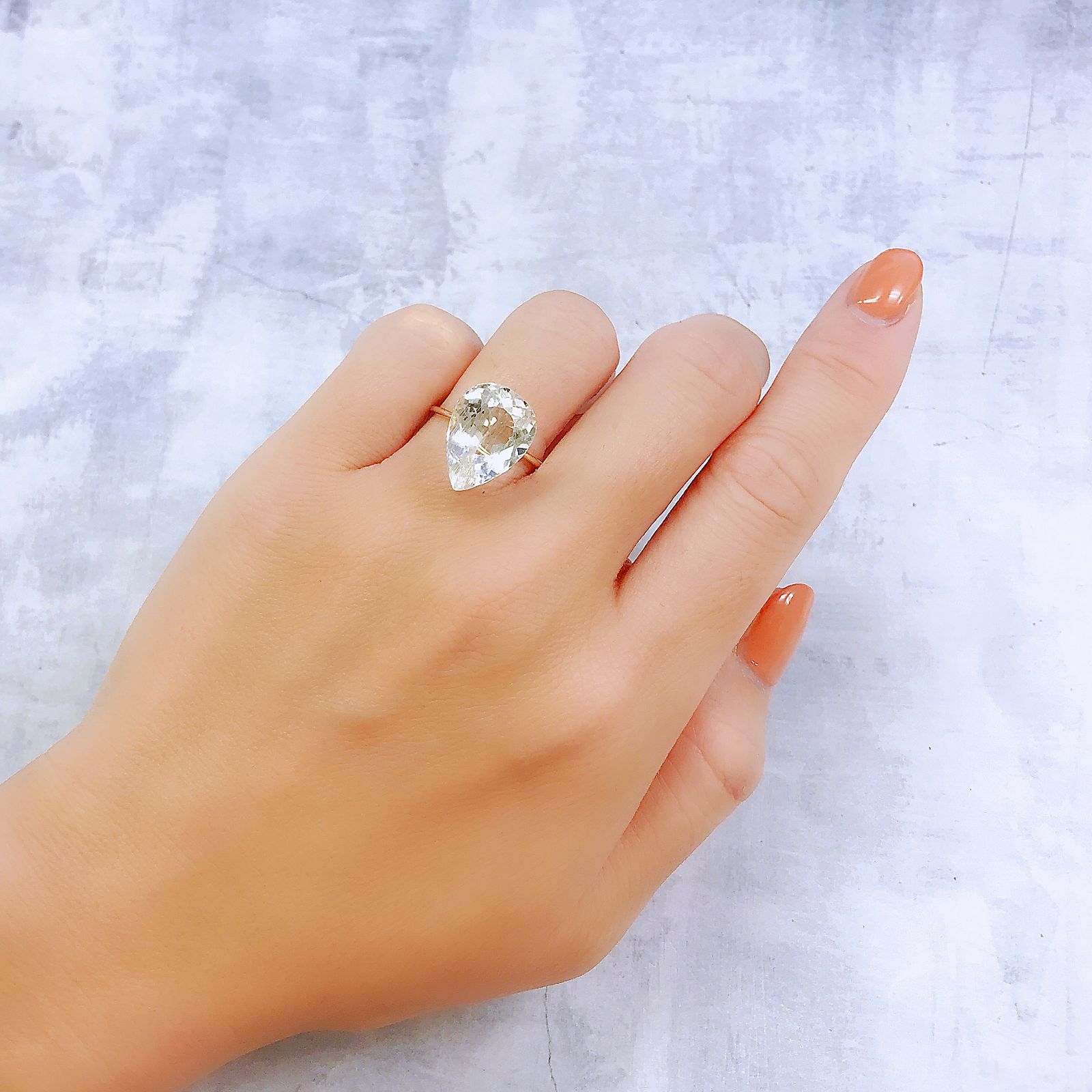 ニードルイントパーズ(チューブイントパーズ) ブラジル産 8.88ct[221018522]15.4x11.5mm前後
