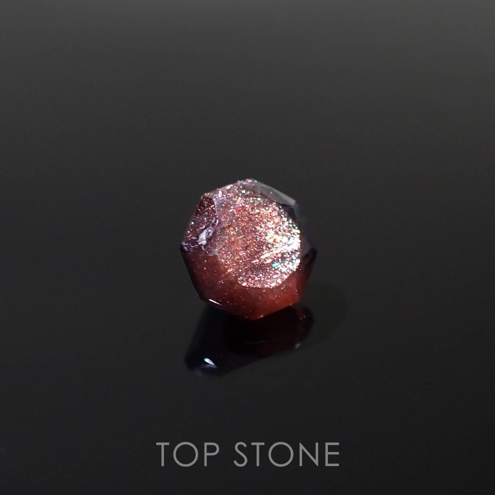 ◇オクタゴンカット◇ブラッドショットアイオライト インド産 0.99ct[230320941]6.1x6.1mm前後