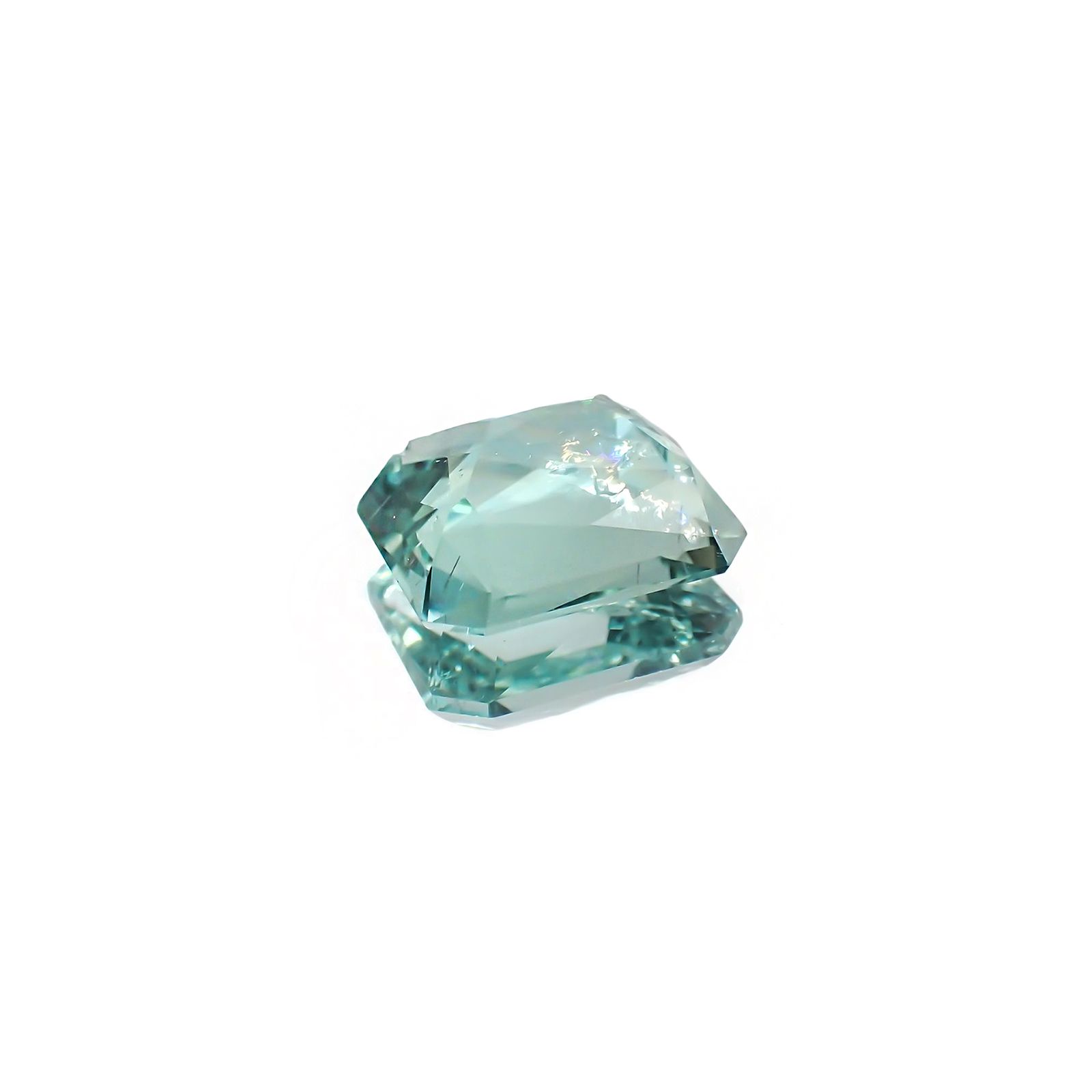 パライバトルマリン(宝石名トルマリン/別名パライバ・トルマリン) モザンビーク産 ソ付(宝貴協) 6.620ct / 12.5×10.9mm前後 [21049392]