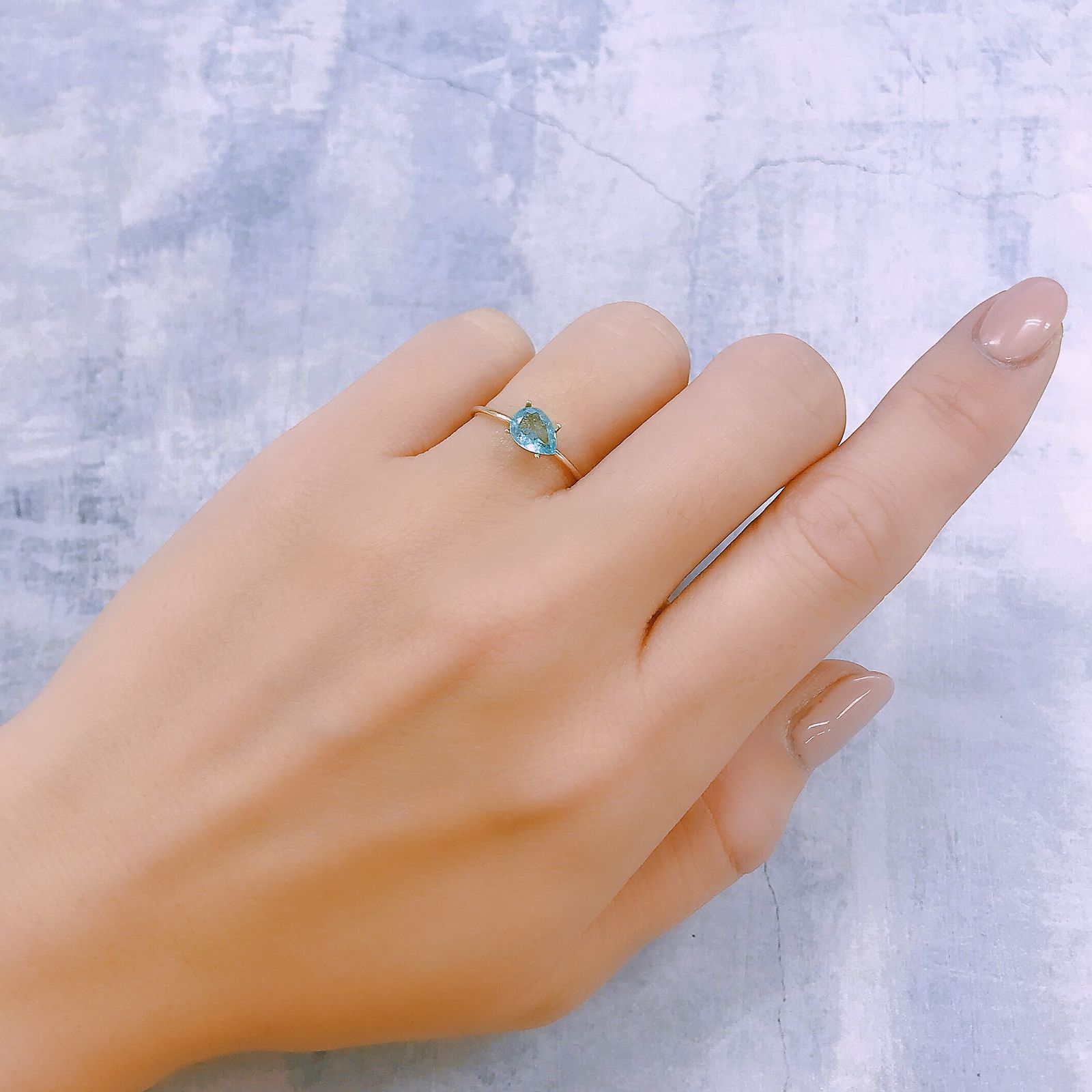 パライバトルマリン(宝石名トルマリン/別名パライバ・トルマリン)ブラジル・キントス鉱山産 0.514ct ソ付(宝貴協)[221018832]6.8x5mm前後