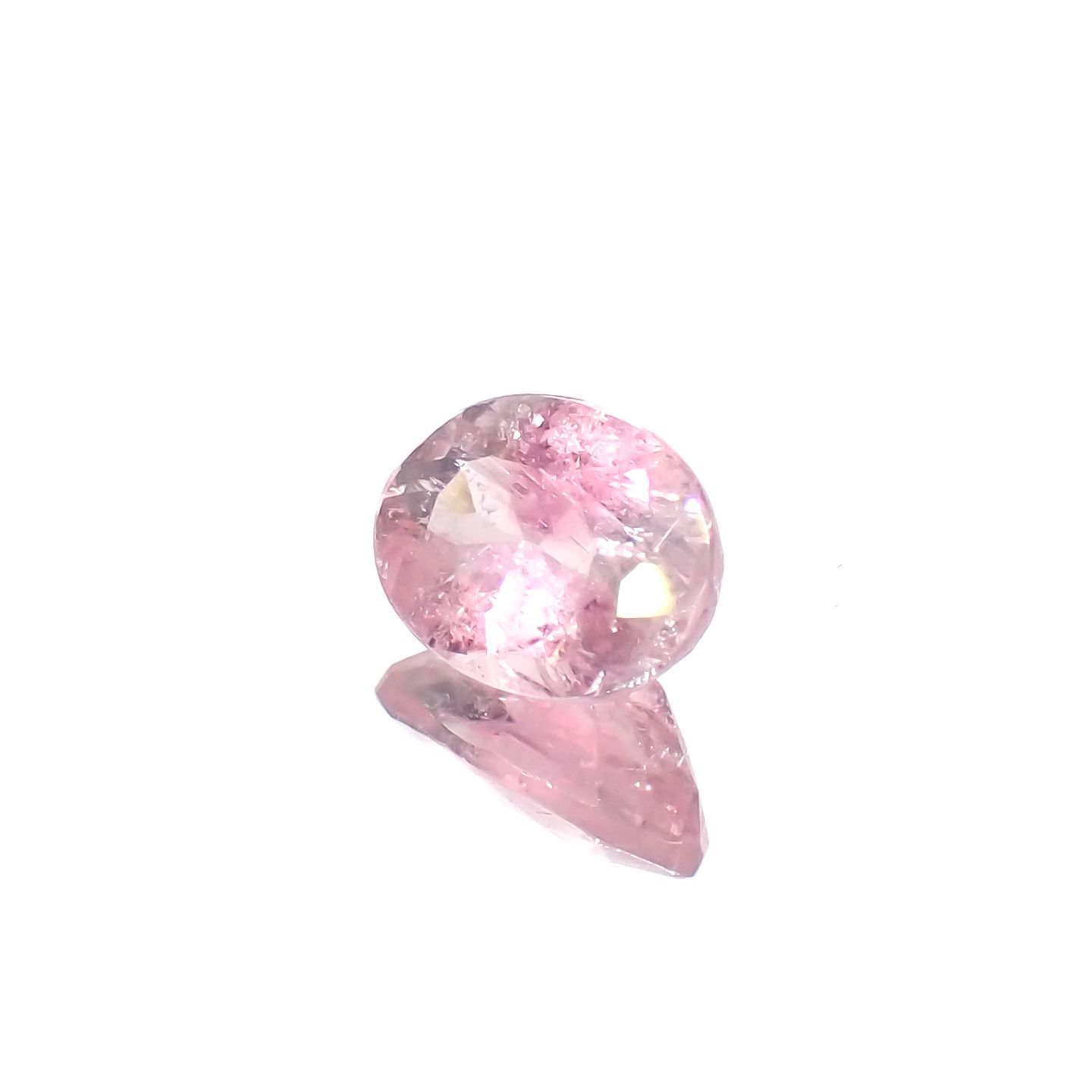 ピンククリスタルトルマリン(宝石名ピンク・トルマリン)コンゴ民主共和国産 1.27ct 識別済[230823236]8.1x6.1mm前後