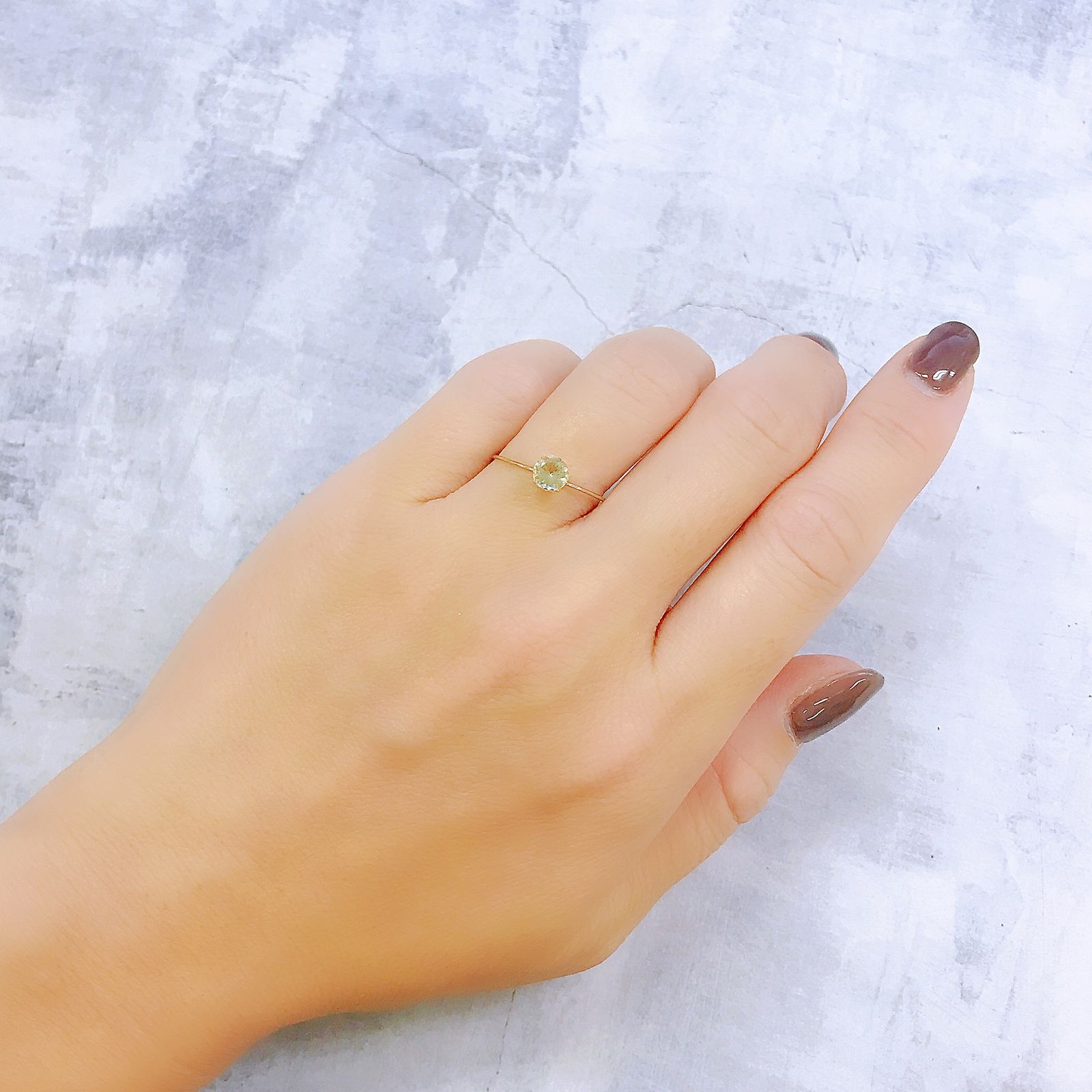 イエロースキャポライト(宝石名イエロー・スキャポライト)タンザニア産 0.37ct 識別済[220918026]4.9x4.9mm前後