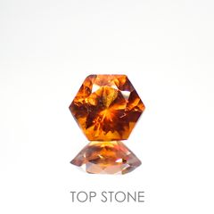 ◇ヘキサゴンカット◇ヘソナイトガーネット(宝石名ガーネット) スリランカ産 1.59ct 識別済[210912686]6.5×6.5mm前後