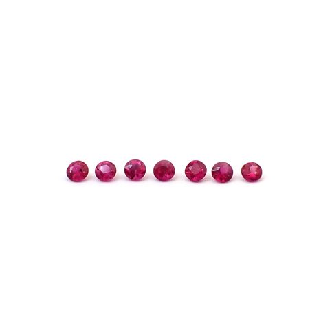 ルビー 7個セット タイ/モザンビーク産 0.39ct(7pcs合計) / 2.2x2.2mm前後 [260532283]