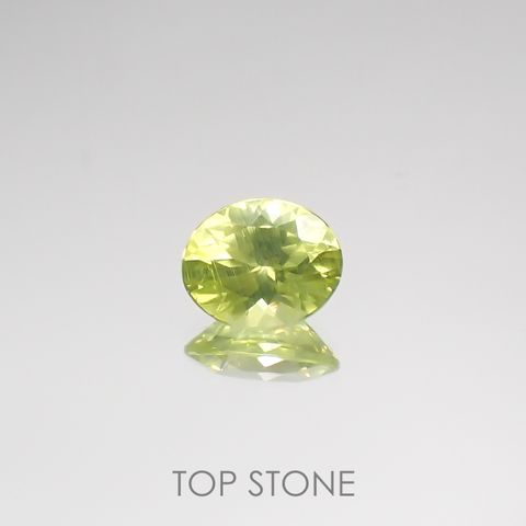 パロットクリソベリル(宝石名クリソベリル) インド産 0.98ct 識別済[210711514]6.8×5.6mm前後