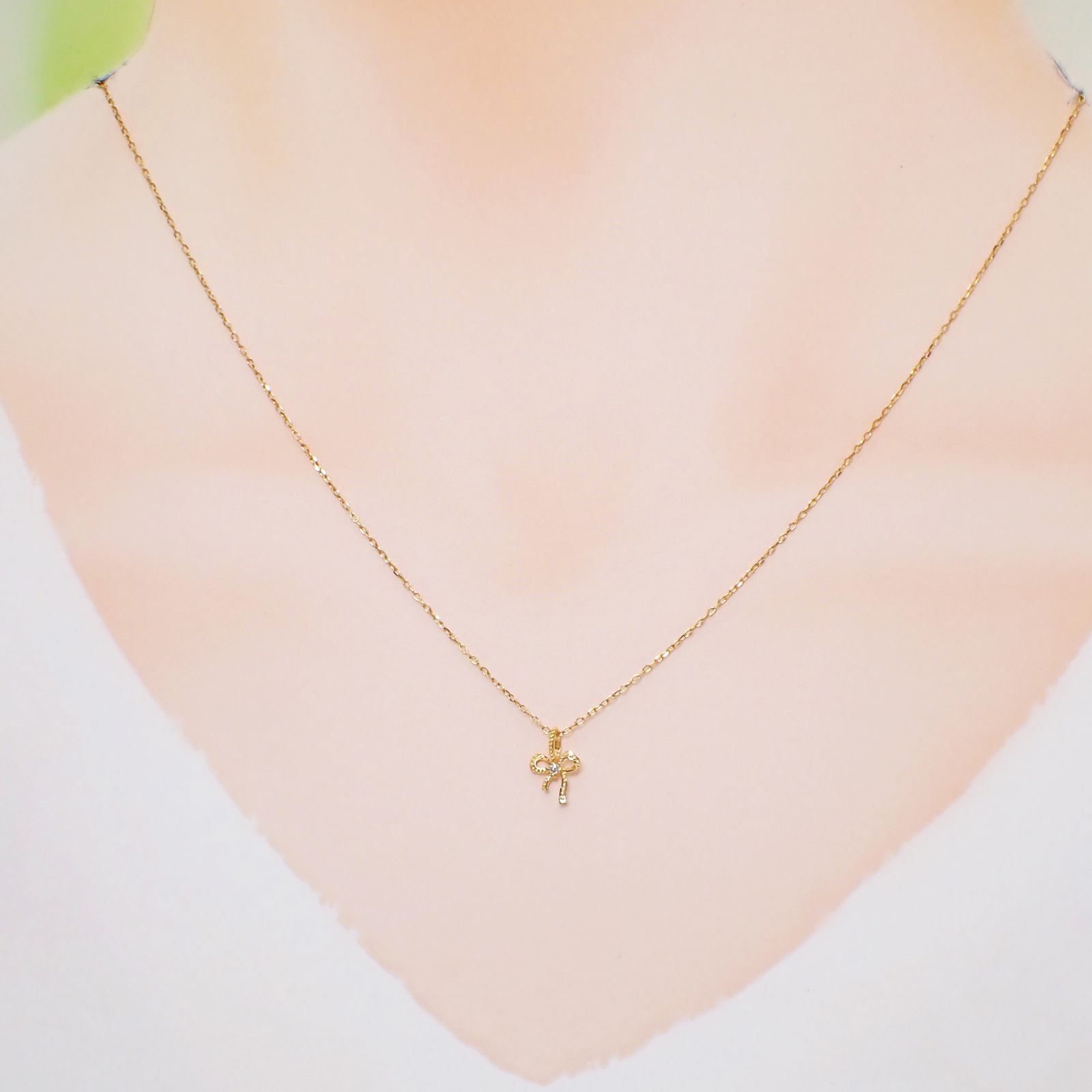 ◇K18/K10 Beata（ビィータ）◇リボン [ラッキーチャーム/ペンダントトップ※チェーン別売り]