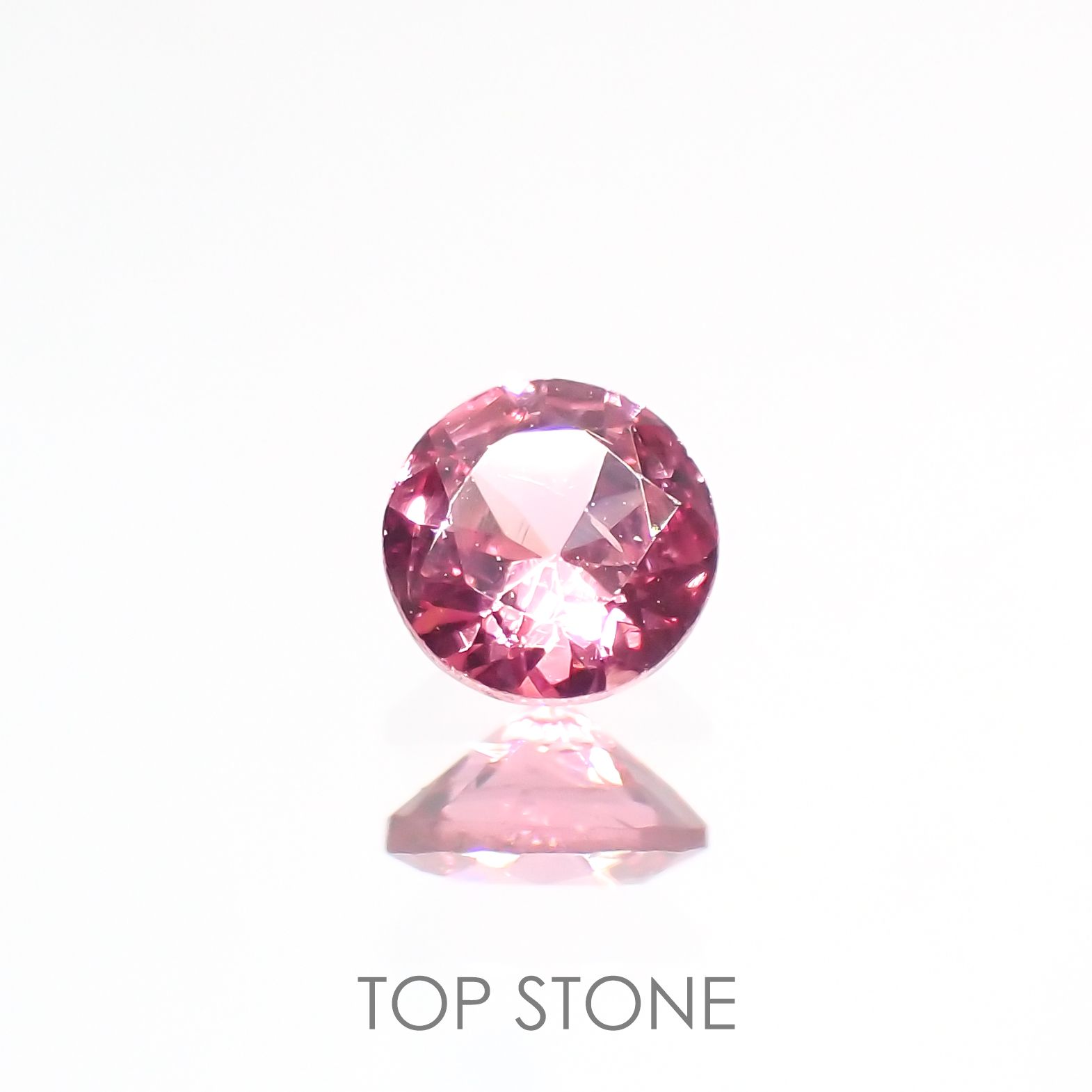 ホットピンクスピネル(宝石名ピンク・スピネル) タンザニア産 0.25ct 識別済[210912586]3.9×3.9mm前後