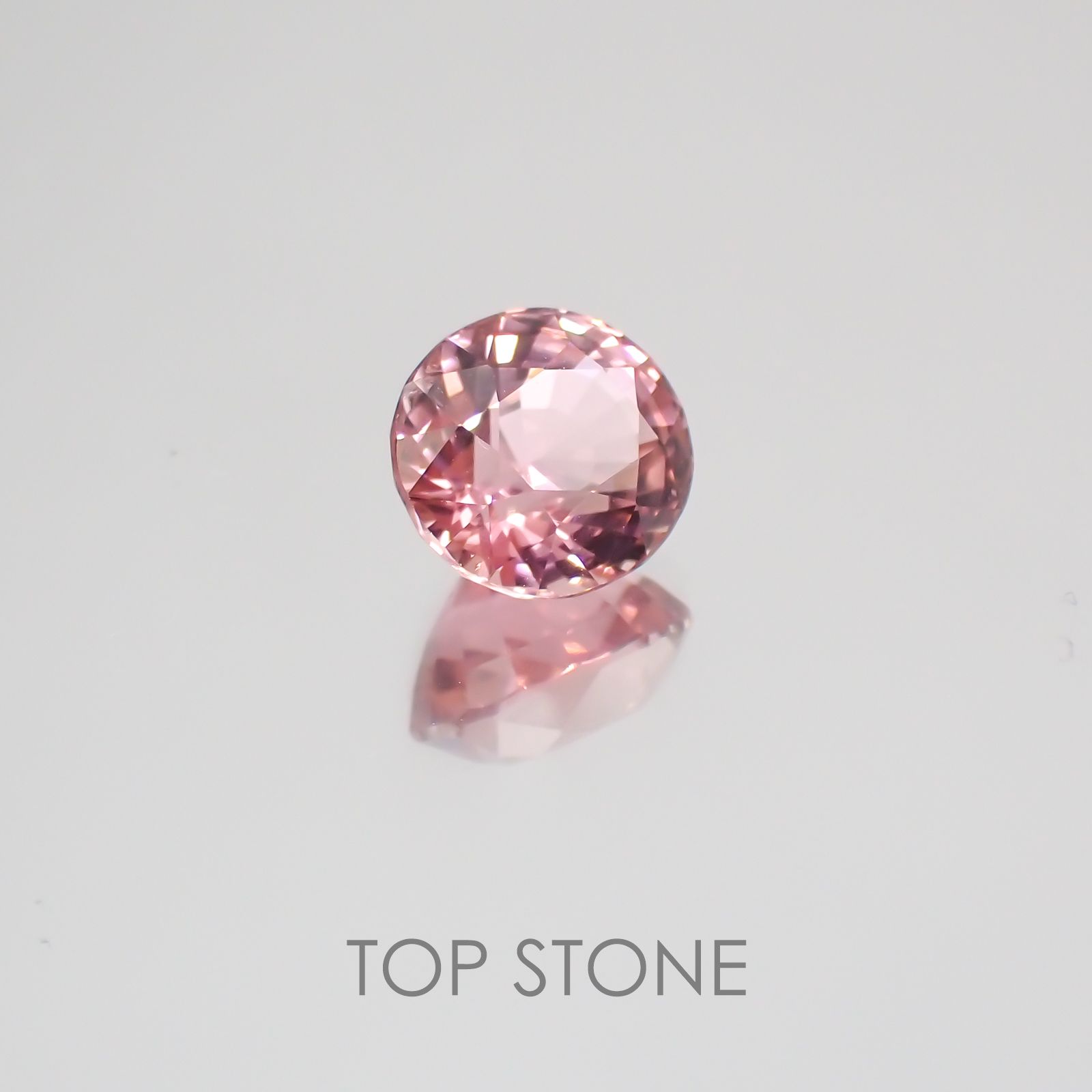 ピンクトルマリン パパラチャカラー ルワンダ産 ルース 1.61ct[21039975]7.4×6.7mm前後