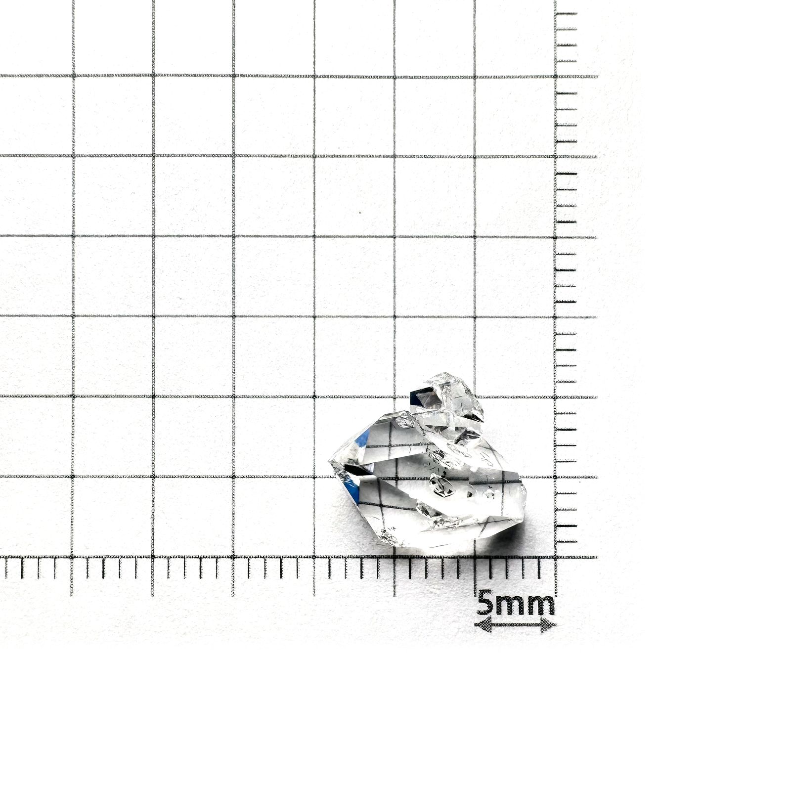 ハーキマーダイヤモンド 原石 アメリカ・ニューヨーク州産 4.58ct[231224854]13x10.3mm前後